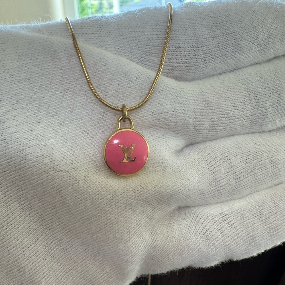 Repurposed LV charm necklace